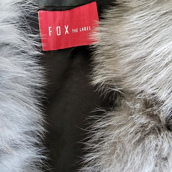 Fox fur jacket by Fox The Label. Silver/gray. Size medium. - Picture 8 of 8